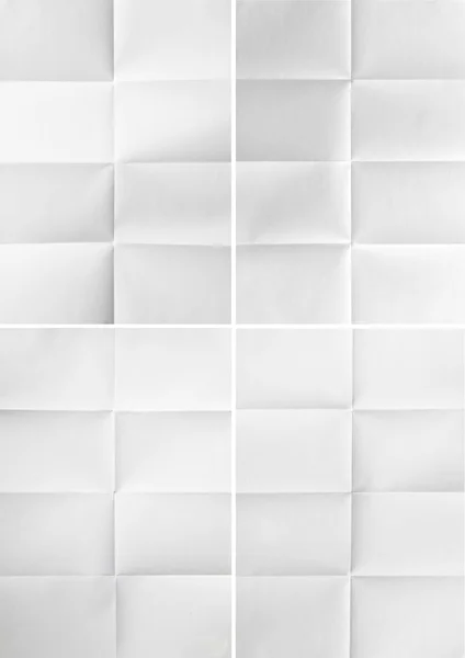 Чотири білих аркуша паперу складений — стокове фото