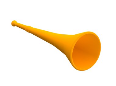 Orange vuvuzela trumpet clipart