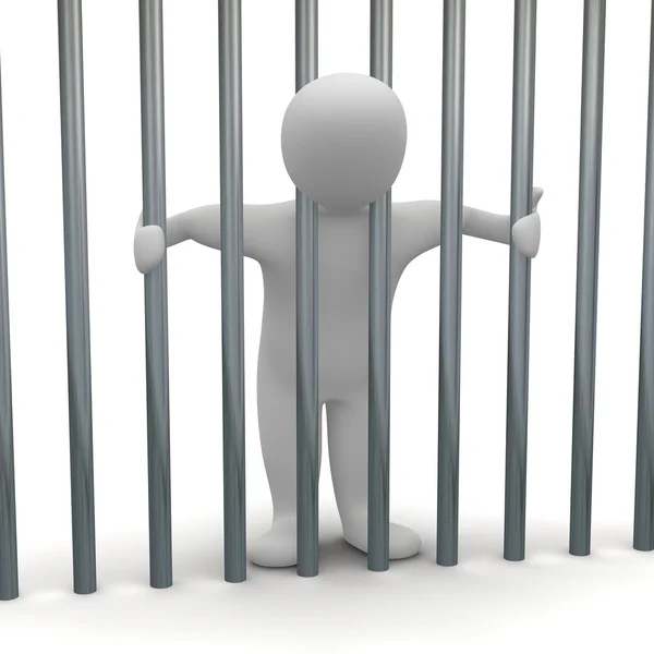 Man in cell — Stock Photo, Image