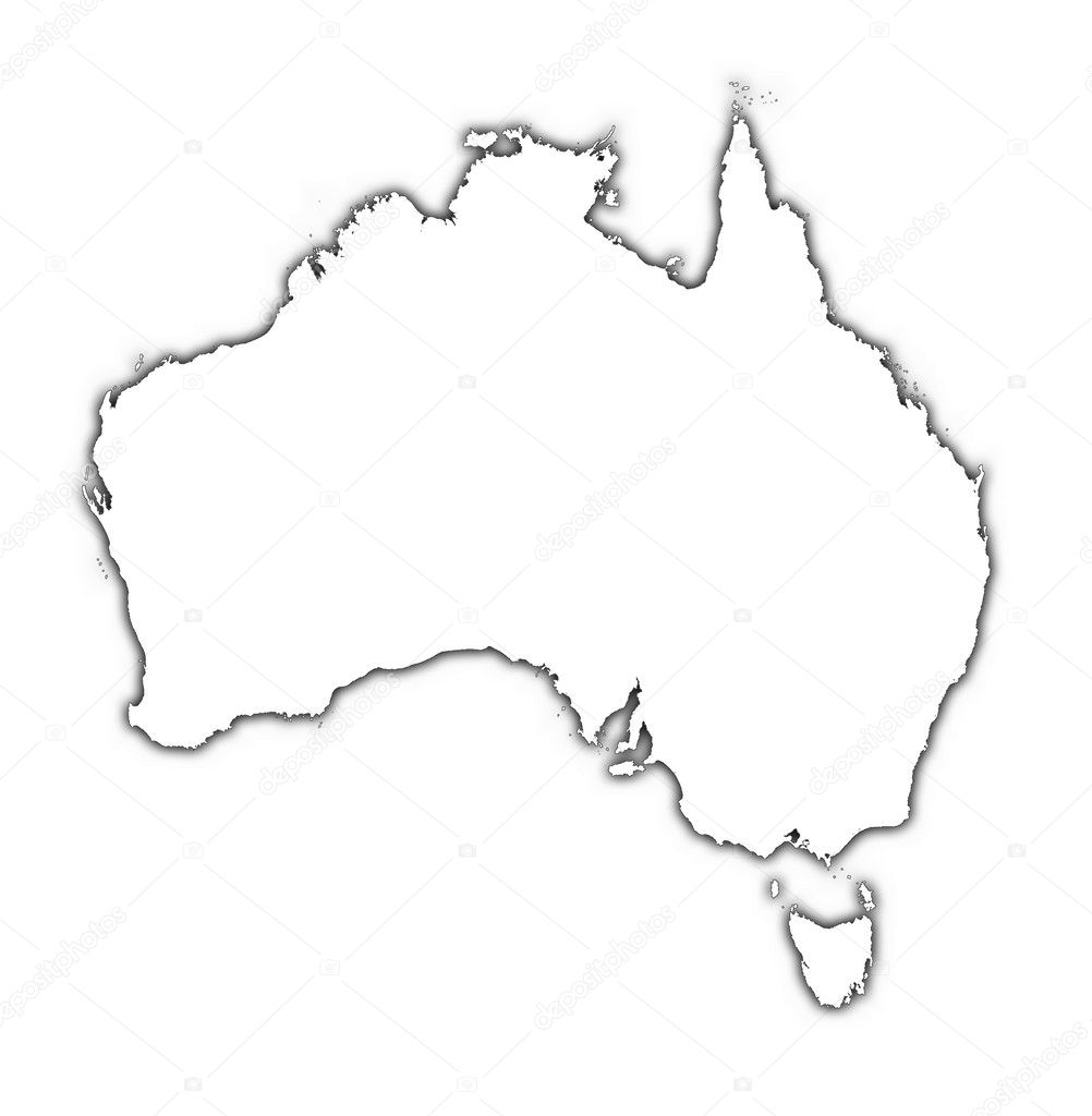 Australasia Blank Map 7051
