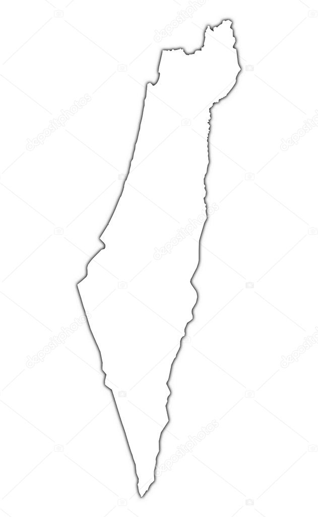 Israel Outline Map With Shadow Stock Photo Image By C Skvoor 9090306