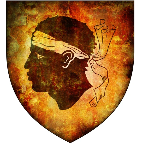 Wappen von Korsika — Stockfoto