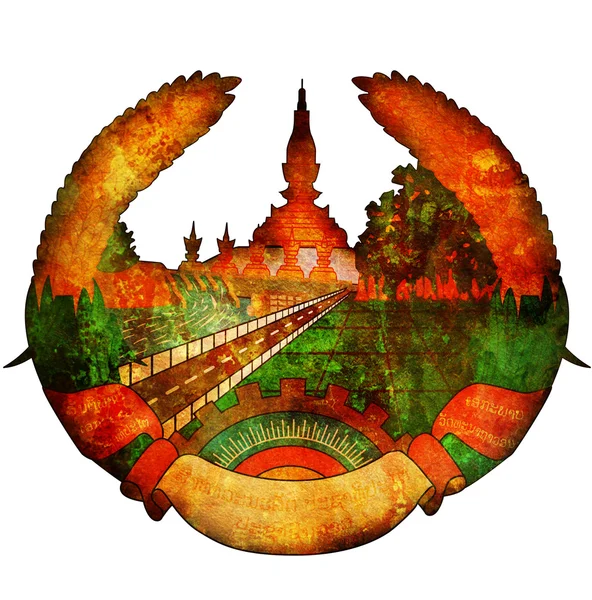 Laos coat of arms — Stock Photo, Image