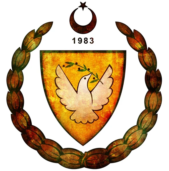 Escudo de armas ciprus del norte — Foto de Stock