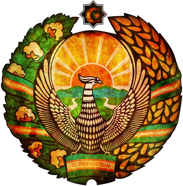 Escudo de armas de Uzbekistán —  Fotos de Stock