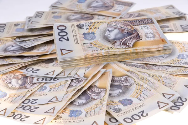 Pools geld tweehonderd Zloty — Stockfoto