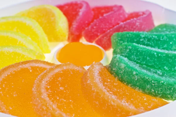 Jelly colorful candles — Stock Photo, Image