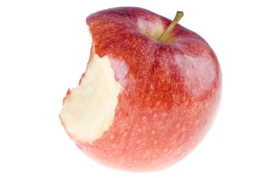 Bitten red apple clipart