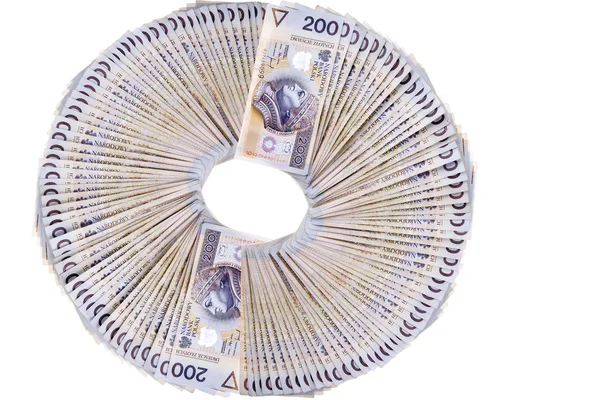 Polnisches Geld zweihundert Zloty — Stockfoto