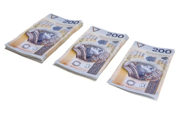 Polnisches Geld zweihundert Zloty — Stockfoto