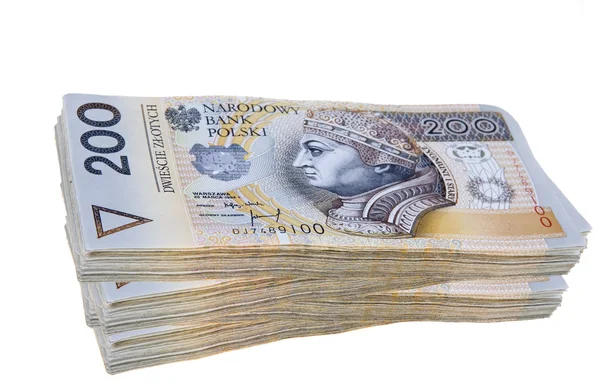 돈 200 zlotys 폴란드어 — 스톡 사진