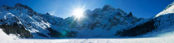 Panorama Polska Tatrabergen i vinterlandskap — Stockfoto