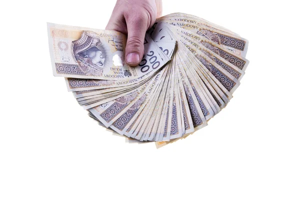 Dinheiro polonês duzentos zlotys — Fotografia de Stock