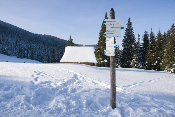 波兰语上塔特拉山冬天的景色 — 图库照片