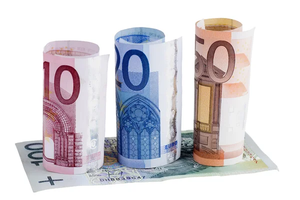 纸币的欧元 — 图库照片