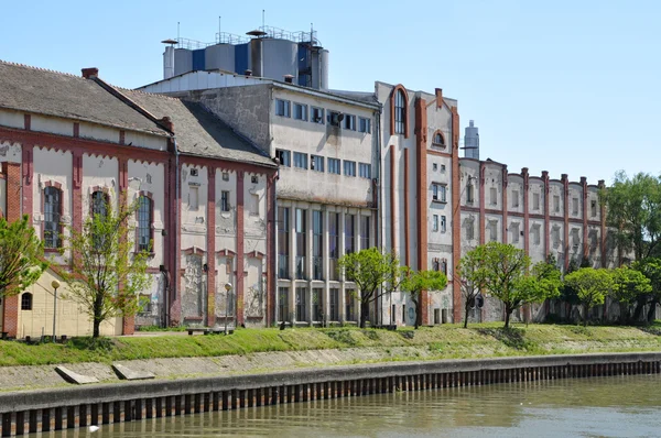 stock image Bank on river Begej in Zrenjanin