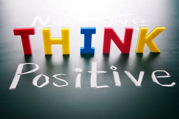 Pense positivo, não negativo — Fotografia de Stock