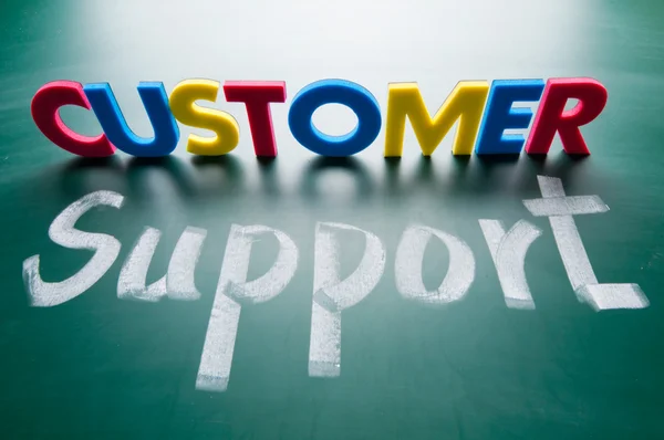 Apoio ao cliente, palavras coloridas — Fotografia de Stock