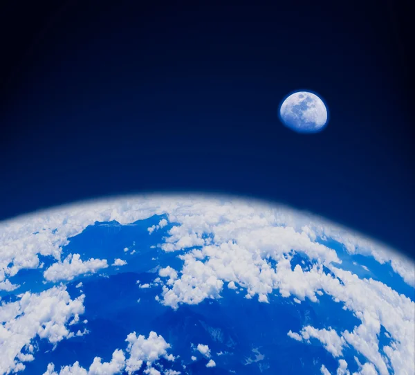 stock image Blue earth in space