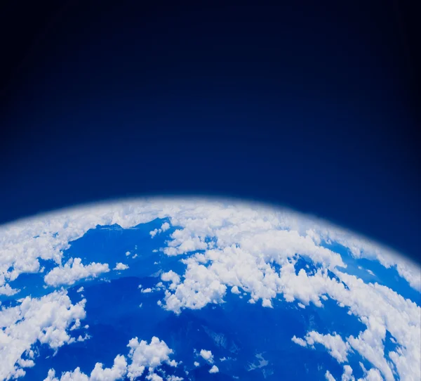 Блакитна Земля у космосі — стокове фото