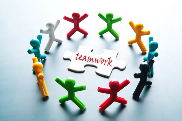 Teamwork for solve problem — Stock Photo, Image