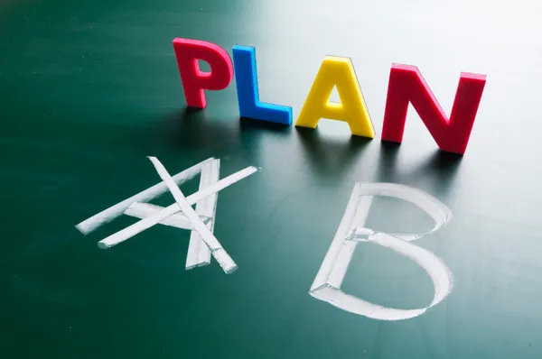 Tachando el Plan A y escribiendo el Plan B . —  Fotos de Stock