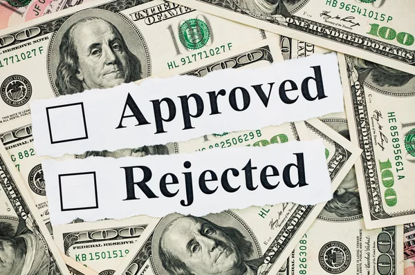 Financial approved or rejected concept — Stock Photo, Image