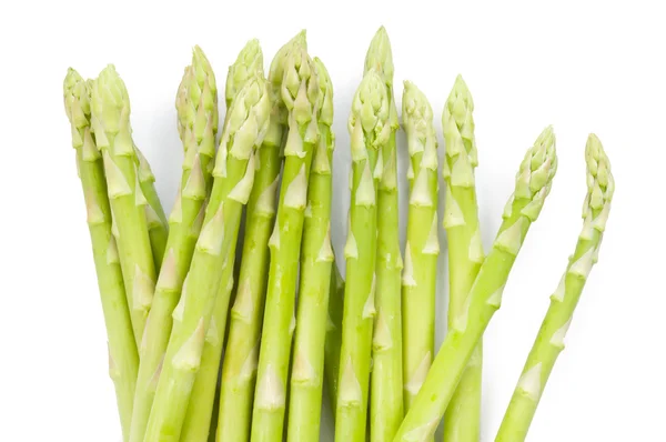 Geïsoleerde verse groene asperges bundel — Stockfoto