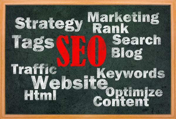 SEO concept with other related words — Stock Photo, Image