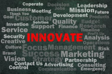 Innovate concept with other related words clipart