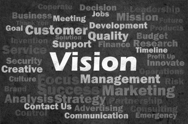 Vision concept with other related words clipart