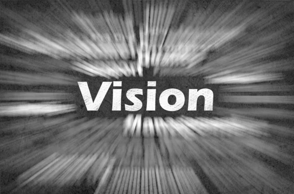 Palabra de visión con rayos de movimiento — Foto de Stock