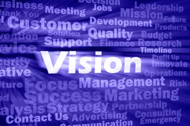 Vision concept with other related words clipart