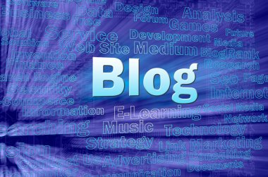 Blog kavramı mavi sanal alanda