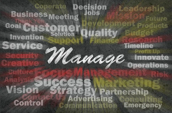 Manage concept with business related words — Stock Photo, Image