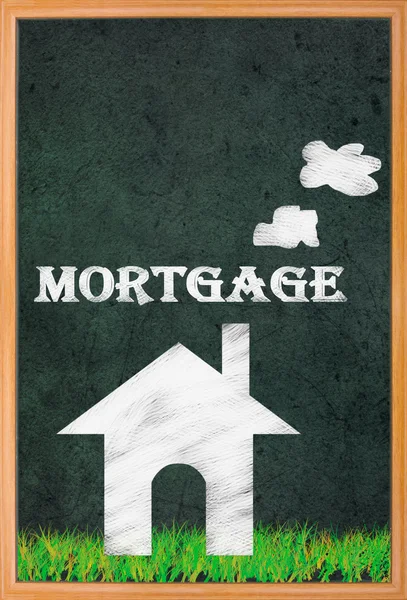 Kredyt hipoteczny i dom — Zdjęcie stockowe