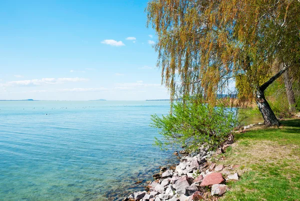 Krajobraz jeziora Balaton, Węgry — Zdjęcie stockowe