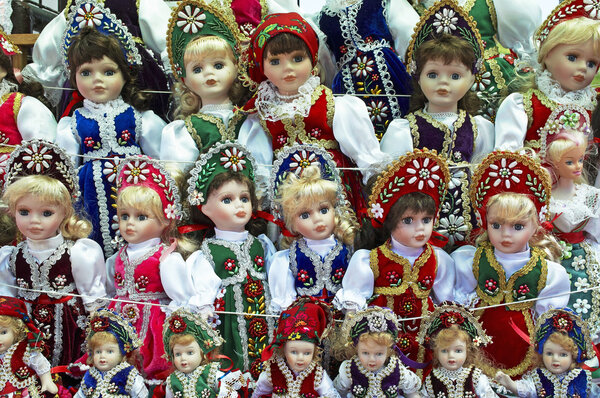 Hungarian dolls in costumes