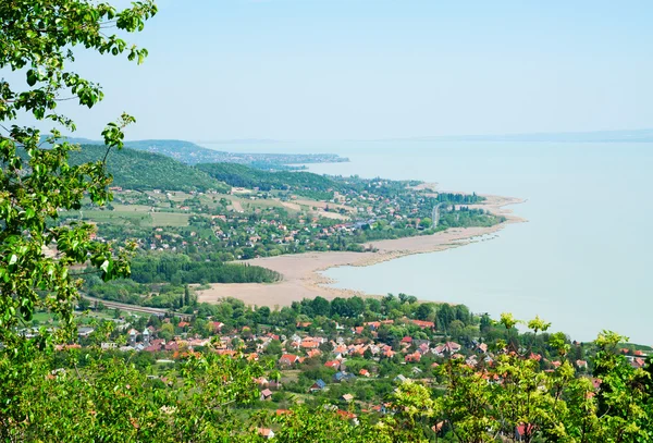 Vista para o Lago Balaton de Badacsony, Hungria — Fotografia de Stock