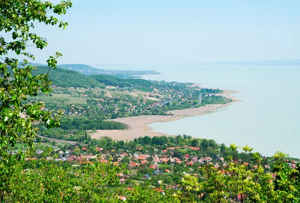 Kilátás a Balatonra, a Badacsony, Magyarország — Stock Fotó