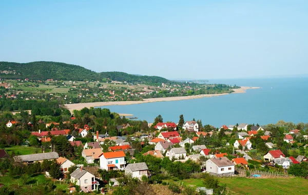 Küçük köy at lake balaton, Macaristan Telifsiz Stok Imajlar