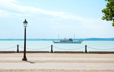 Promenade at Lake Balaton clipart