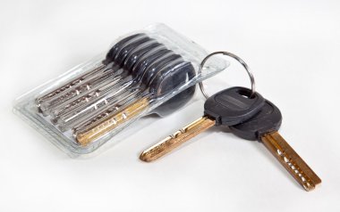 Keys for a door clipart