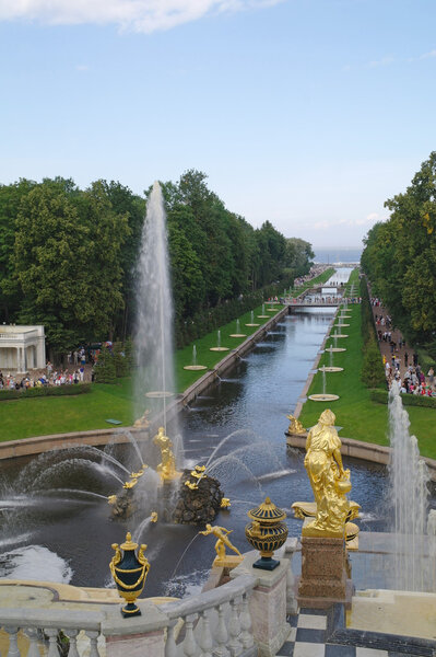 Grand Cascade in the Grand Peterhof Palace