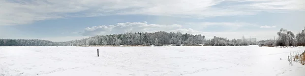 Un lago invernale — Foto Stock