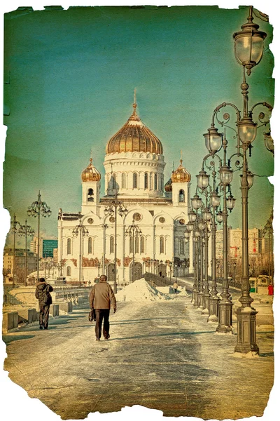 Under old times. Cathedral of Christ the Saviour — Stock Photo, Image