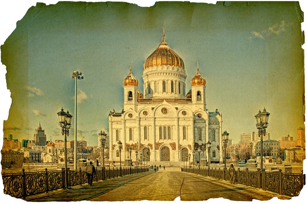 In alten Zeiten. Kathedrale von Christus dem Erlöser — Stockfoto