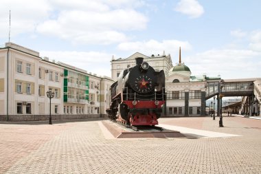 Monument of Trans-Siberian Railway clipart