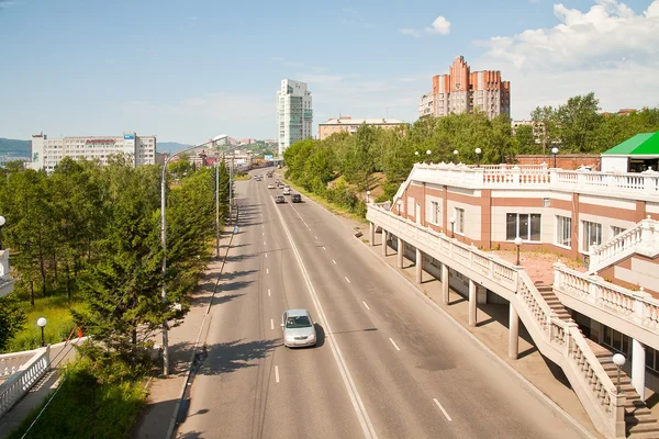 Krasnoyarsk. Vista urbana — Foto Stock