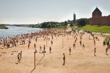 Beach in Novgorod clipart